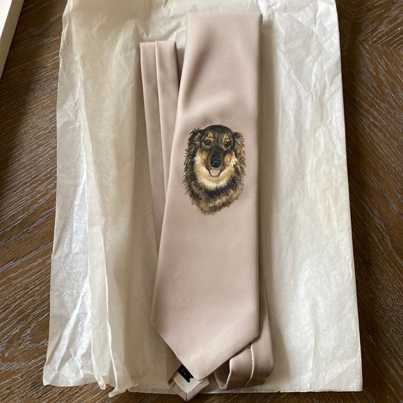 Cabralli Collection tie with dog print - Picture 1 of 8